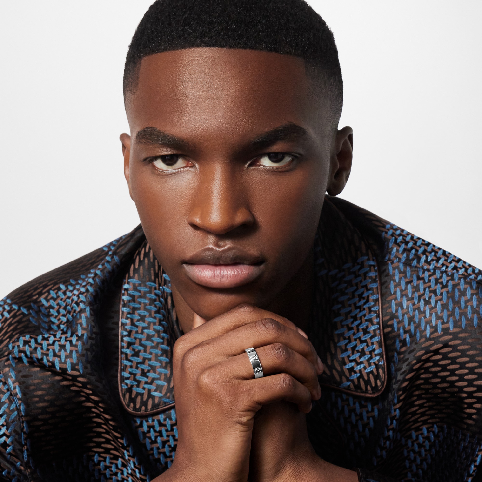 LV Mosaic Thin Ring S00 - Men - Fashion Jewelry | LOUIS VUITTON ®